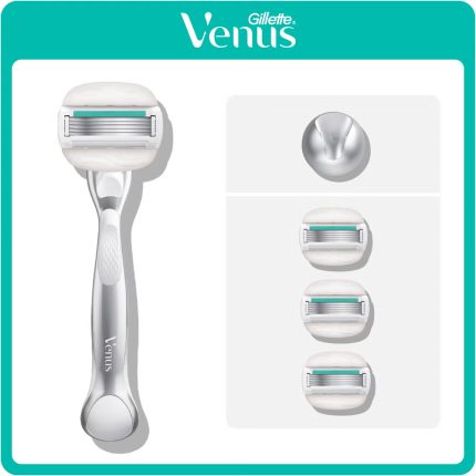 Gillette Venus Pro ComfortGlide Sensitive Razor, 3 Razor Blades & Shower Hanger