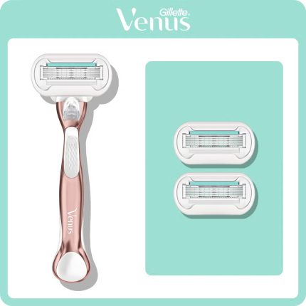 Gillette Venus Deluxe Smooth Sensitive Rose Gold Handle +3 Blades